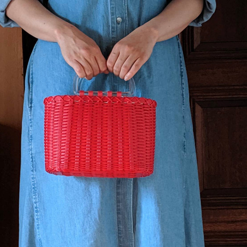 ビビッドカラー追加!】夏にぴったり!カラフルでシンプルなカゴ ビビッドカラー追加!】夏にぴったり!カラフルでシンプルなカゴ