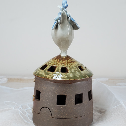 香炉 ランプシェード ニワトリの香炉 おしゃれ香炉 一輪挿し 陶器の