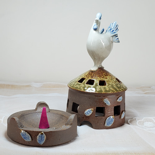 香炉 ランプシェード ニワトリの香炉 おしゃれ香炉 一輪挿し