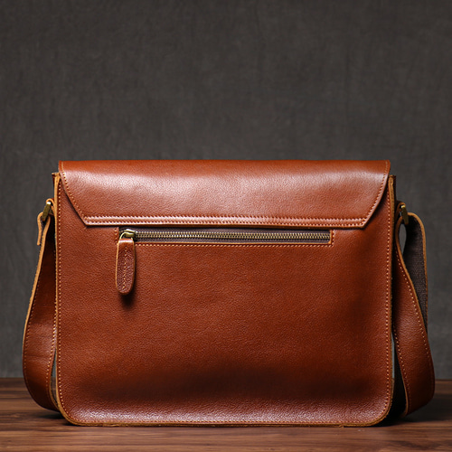 レトロ本革植物タンニン鞣しメッセンジャーバッグ 手作りの色男性用