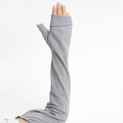 雜誌精選免運費【手襪亞麻半長】臂套/銀灰色/UV套 第5張的照片