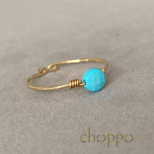 ブルーダイヤモンドターコイズ リング 天然石 WHEELWORKS ホイールワークス Blue Diamond Turquoise Ring