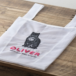 オーガンジー 透け素材 刺繍入り トートバッグ エコバック ジュビリー jubileebagorg001-oliver 1枚目の画像