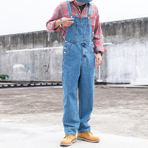 メンズ サロペット ジーンズデニムパンツ オーバーオール つなぎ 