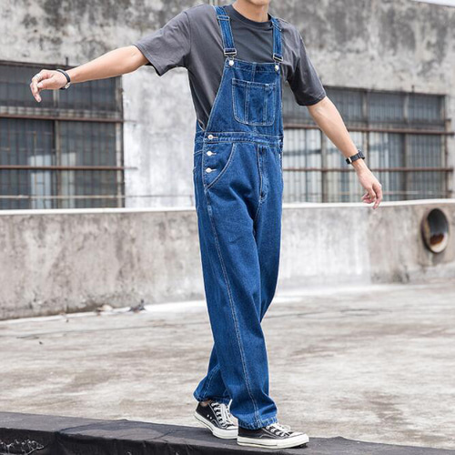 メンズ サロペット ジーンズデニムパンツ オーバーオール つなぎ 