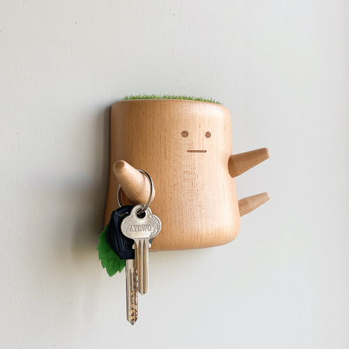 木の妖精 ボーちゃん キーラック キーホルダー 木製 TOSMU ウォール