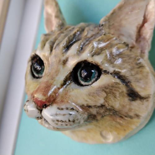 猫の日2023 うちの子で額装レリーフオーダーのご案内。（参考きじ