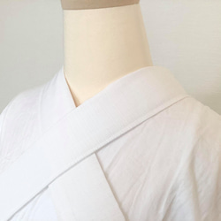 ◇楽ちん綺麗なナツメミヤビのうそつき衿（絽WH）着付け師考案・襦袢いらず・夏着物・浴衣に最適 4枚目の画像