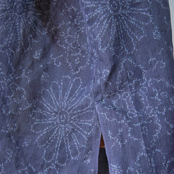 上布　菊と華紋のはおり　着物リメイク 10枚目の画像