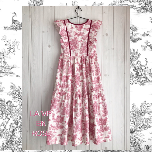 トワルドジュイ ノースリーブワンピース（Toile de jouy : 田園