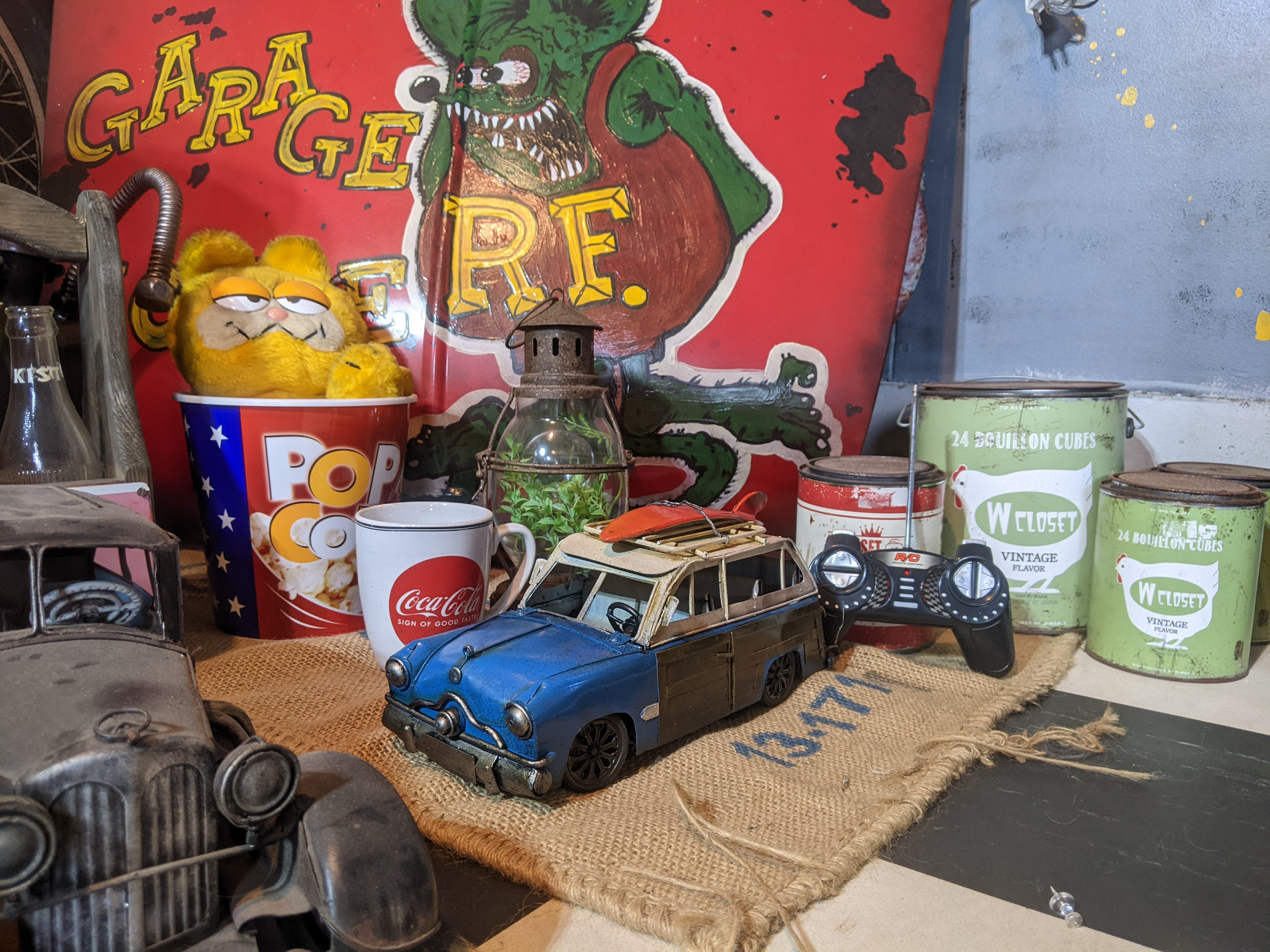 クラッシックカー ウッディワゴン/  SURFスタイル RC ラジコン/ アメリカン インテリア コレクション/ #ガレ