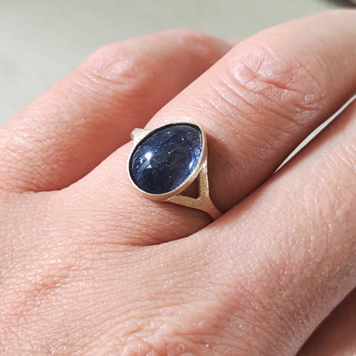 インディゴライトinクォーツ＊K10 ring 指輪・リング Roro 通販