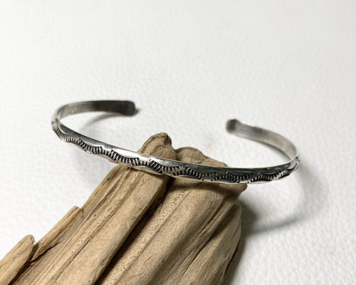 silver950 スタンプワーク シルバーバングル ブレスレット