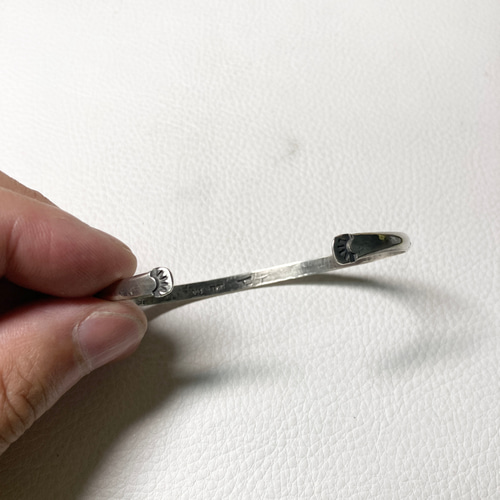 silver950 スタンプワーク シルバーバングル ブレスレット