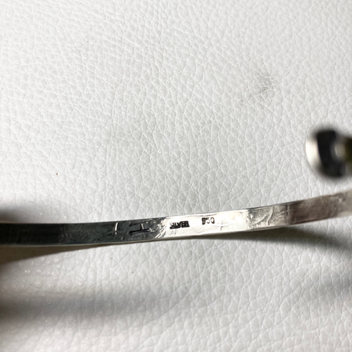 silver950 スタンプワーク シルバーバングル ブレスレット