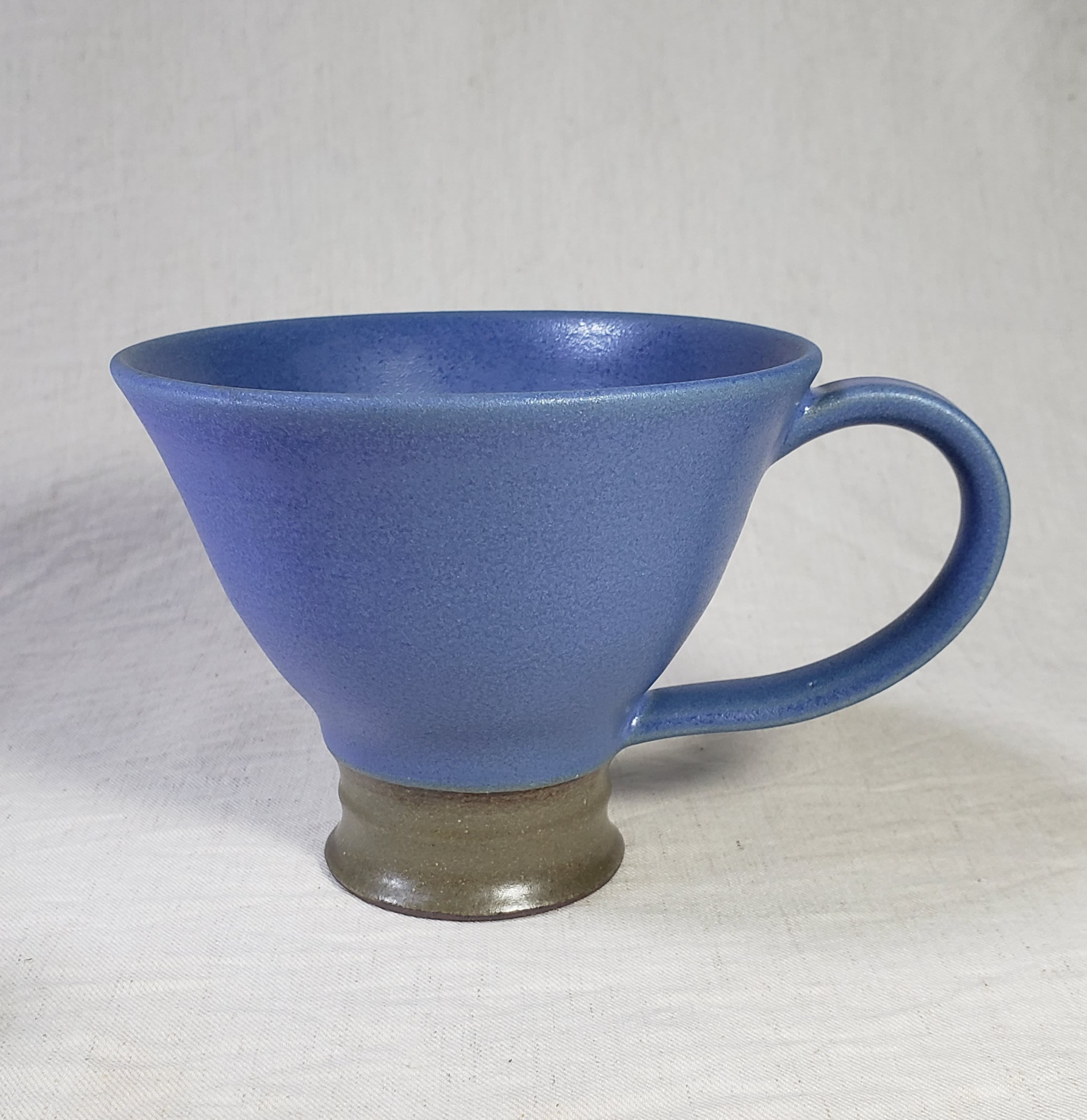 二段高台青マット釉マグカップ No.78
