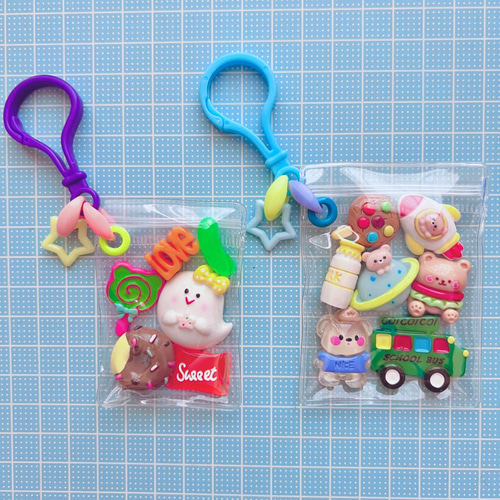 ♥10枚から色が選べる♥ キャンディバッグ キーホルダー ハトメ