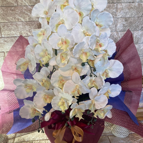 光触媒 人工観葉植物 ウォールグリーン フェイクグリーン 胡蝶蘭7545