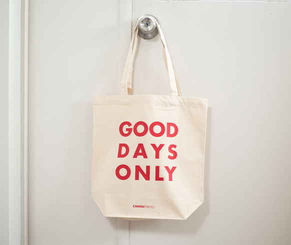 ロゴ トートバッグ【GOOD DAYS ONLY 】キャンバス 1枚目の画像