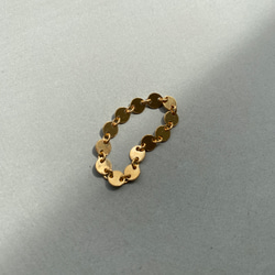 圓形鏈環 金色鏈環 K18電鍍 第1張的照片