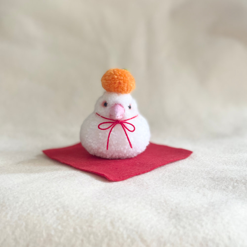 文鳥鏡餅 鏡餅 kunchamy 通販 14323130｜Creema(クリーマ)