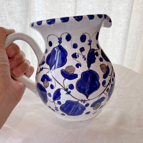 ピッチャー 水差し 14cm 600mL BRC002 マヨリカ焼き イタリア陶器