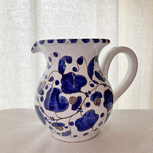 ピッチャー 水差し 14cm 600mL BRC002 マヨリカ焼き イタリア陶器