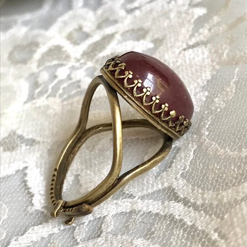 グミの実のような天然石・・アンティーク調 レッド アベンチュリン