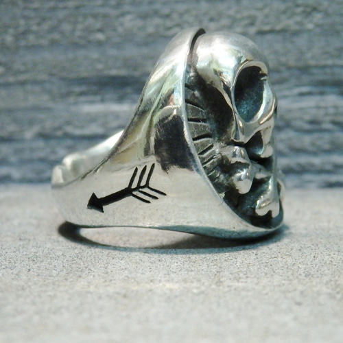 一点物☆シルバーリングスカルハンドメイド925 指輪