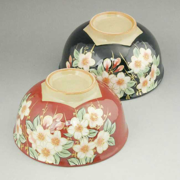 ◆商品番号　6476 枝垂れ桜夫婦茶碗　陶あん 5枚目の画像
