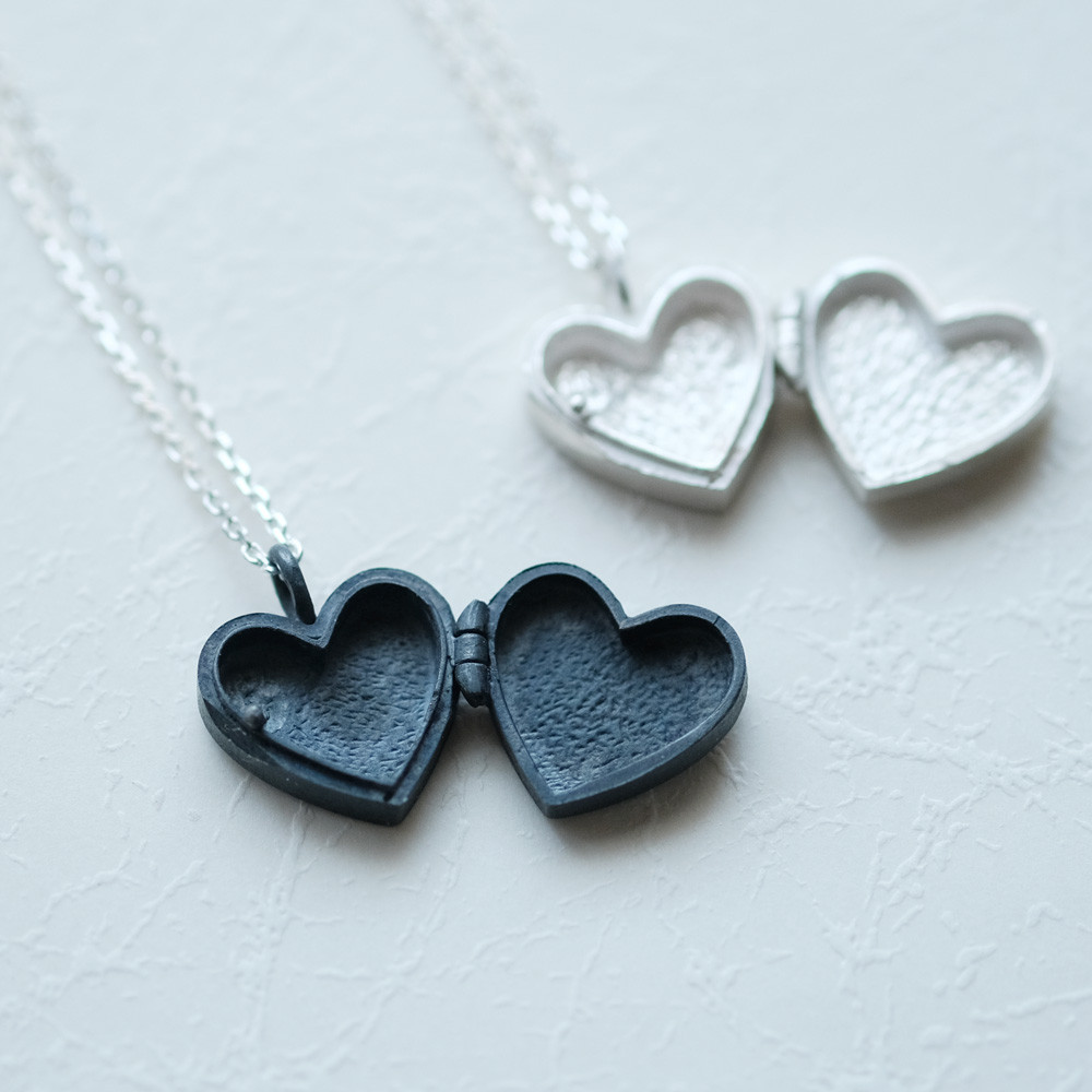 ハート ロケット ネックレス シルバー925