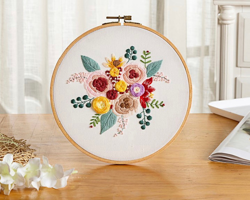 お花柄刺繍作成キット キット happylife 通販 14324355｜Creema