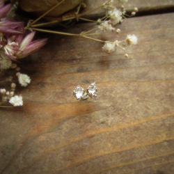 Only One 銀の滴ふるふるハーキマーダイヤモンドピアス-63-/SV925 3枚目の画像