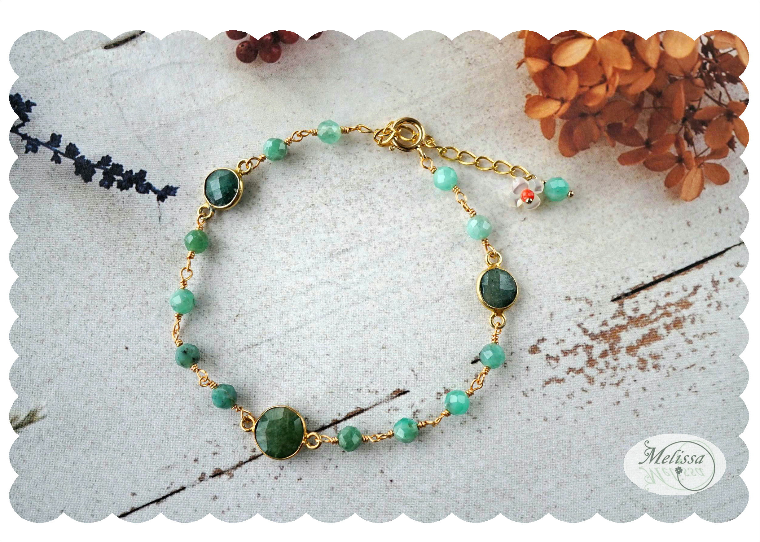 エメラルドのブレスレット