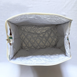 どっさり入る 広マチ保温・保冷トートバッグ（グリーンマルチ） 8枚目の画像