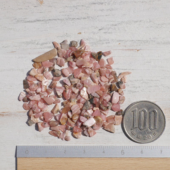 天然石ロードクロサイト(インカローズ)約10g分詰合せ約1～5mm 小さなさざれ石穴なし[sa-220721-02] 18枚目の画像