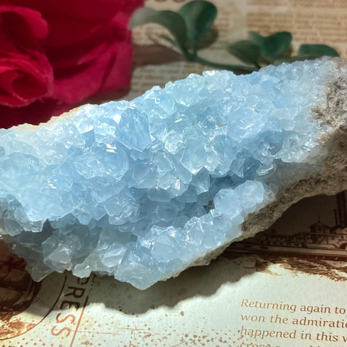 天使の石໒꒱✨ セレスタイト 天青石 クラスター 原石 ラフストーン