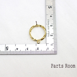 [4 件] Hineri 圓形耳環 [金色] [鈦柱 / 無夾角]-mt-3702 第5張的照片