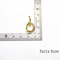 [2 件] 橢圓形耳環 [金色] [鈦柱 / 無扣]-mt-3703 第3張的照片