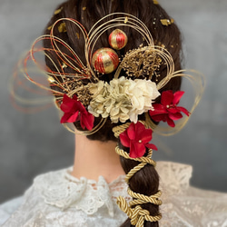 和装髪飾り　ダークレッドえんじ✕シャンパンゴールド成人式髪飾り卒業式袴振袖結婚式 楽天市場】【送料無料キャンペーン中】【1位受賞】成人式 結婚式