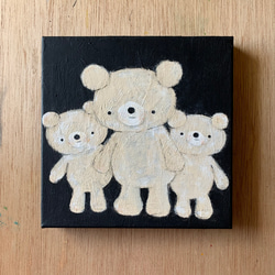 インテリア　テディベア絵画　顔料インク 12763_1.jpg