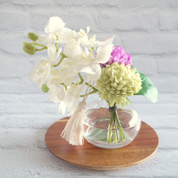 大人のハロウィンスワッグ ホワイトパンプキン パンパス アート