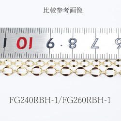 【1m】太め部分ペタル*フィガロチェーン4.3mm《FG260RBH-1》（金色） 14枚目の画像