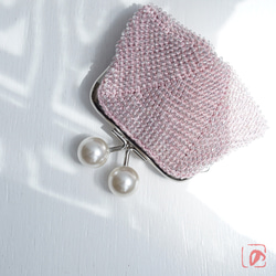 Ba-ba handmade Beads crochet square pouch No.1692 第1張的照片