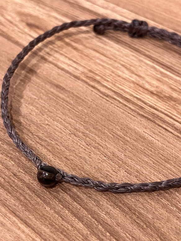 Smoky Quartz - Zodiac Birthstone Bracelet/星座石 水瓶座　スモーキークォーツ 6枚目の画像