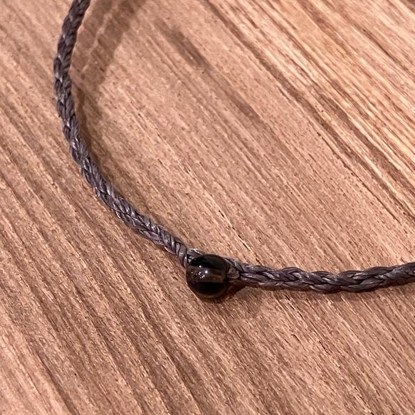 Smoky Quartz - Zodiac Birthstone Bracelet/星座石 水瓶座　スモーキークォーツ 7枚目の画像