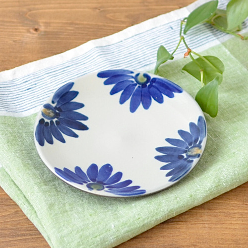 16.5cm菊文皿 2(沖縄のやちむん 壺屋焼) 中皿 工房o-gusuya 通販