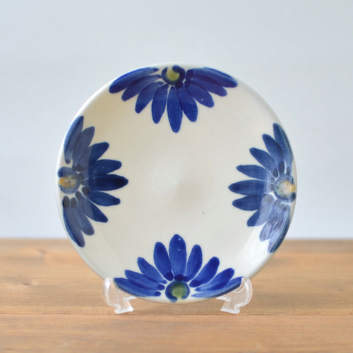 やちむん　ビンテージ壺屋焼　沖縄伝統焼物　銘々皿　五寸皿6枚セット 送料無料】壺屋焼 沖縄 やちむん（焼き物/陶器）7寸皿 （染付