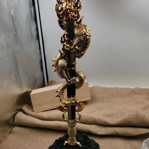 密教法器 倶利伽羅剣 仏教法具 弘法大師 真鍮製vajra52cm その他アート