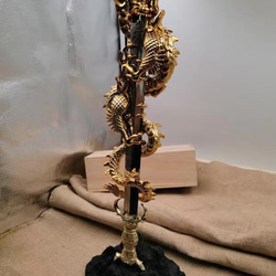 密教法器 倶利伽羅剣 仏教法具 弘法大師 真鍮製vajra52cm その他